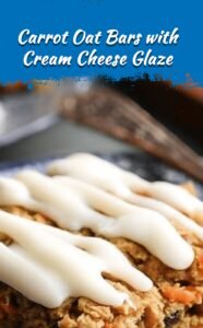 Carrot Oatmeal Bars with Cream Cheese Glaze