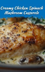 Chicken Spinach Mushroom Bake