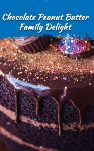 Chocolate Peanut Butter Galaxy Cake