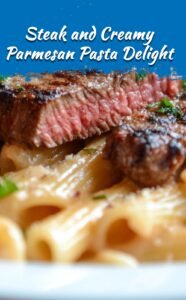 Creamy Parmesan Pasta with Steak