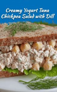 Creamy Yogurt Tuna Salad with Chickpeas and Dill