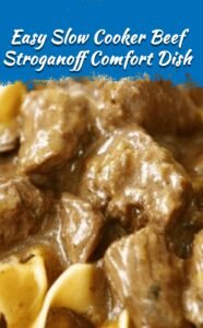 Easy Slow Cooker Beef Stroganoff Comfort Meal