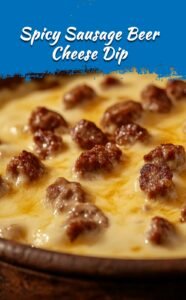 Hot Sausage Beer Cheese Dip