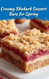Rhubarb Cream Cheese Dessert Bars