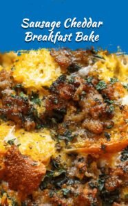Savory Sausage and Cheddar Breakfast Strata