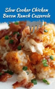 Slow Cooker Chicken Bacon Ranch Tater Tot Bake