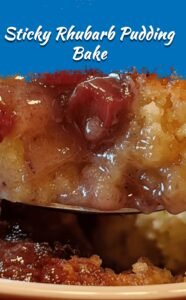 Sticky Rhubarb Pudding Delight