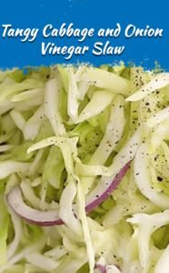 Tangy Vinegar Slaw with Cabbage and Onion