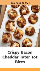Bacon Cheddar Tater Tot Bites Delight