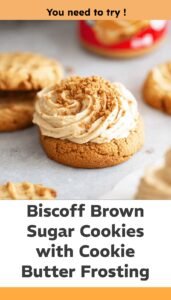 Biscoff Brown Sugar Cookies with Cookie Butter Frosting