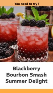 Blackberry Bourbon Smash Cocktail