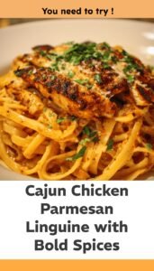 Cajun Chicken Parmesan Linguine with Bold Spices
