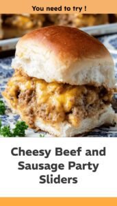 Cheesy Beef & Sausage Hanky Panky Sliders