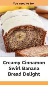 Cinnamon Swirl Banana Bread with Cream Cheese Frosting