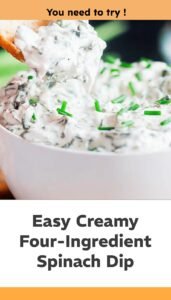 Creamy 4-Ingredient Spinach Dip Delight