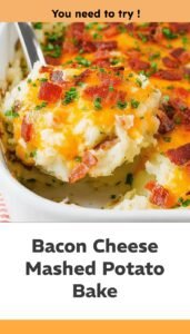 Creamy Bacon Cheese Mashed Potato Casserole