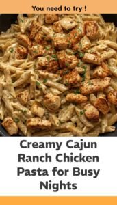 Creamy Cajun Ranch Chicken Pasta Dinner