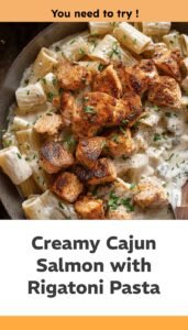 Creamy Cajun Salmon Rigatoni Delight