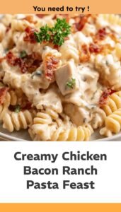 Creamy Chicken Bacon Ranch Pasta Delight