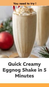 Creamy Eggnog Milkshake in 5 Minutes