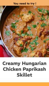 Creamy Hungarian Chicken Paprikash Skillet