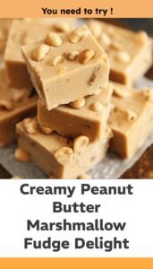 Creamy Marshmallow Peanut Butter Fudge
