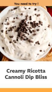 Creamy Ricotta Cannoli Dip Delight