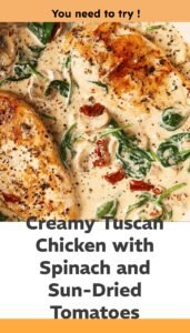 Creamy Tuscan Chicken Cutlets with Spinach