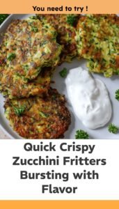 Crispy Zucchini Fritters Quick Easy Flavorful