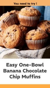 Easy Banana Chocolate Chip Muffins