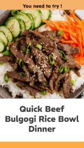 Easy Beef Bulgogi Rice Bowls