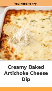 Easy Cheesy Baked Artichoke Dip