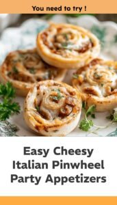 Easy Cheesy Italian Pinwheel Appetizers