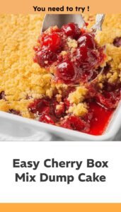 Easy Cherry Dump Cake with Box Mix