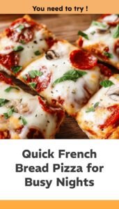 Easy French Bread Pizza for Quick Dinners