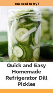 Easy Homemade Refrigerator Dill Pickles