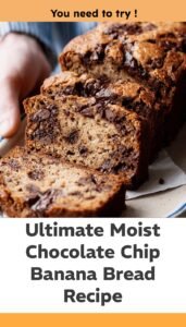 Easy Moist Chocolate Chip Banana Bread Staple