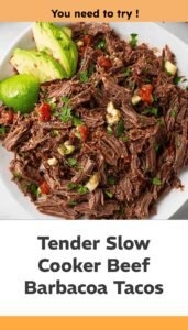Easy Slow Cooker Beef Barbacoa for Tacos