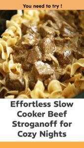 Easy Slow Cooker Beef Stroganoff Comfort Meal