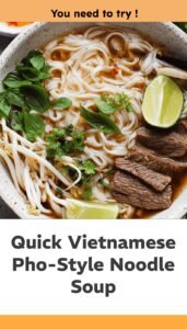 Easy Vietnamese Pho-Style Noodle Soup