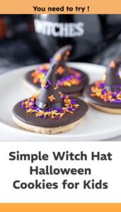 Easy Witch Hat Halloween Cookies for Kids