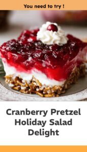 Festive Cranberry Pretzel Delight Salad