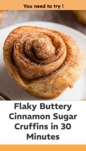 Flaky Buttery Cinnamon Sugar Cruffins