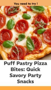 Flaky Puff Pastry Pizza Bites