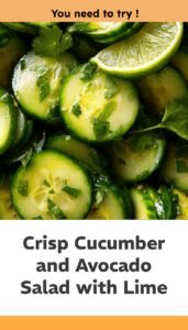 Fresh Cucumber Avocado Salad with Lime Dressing