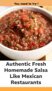 Fresh Homemade Salsa Like a Mexican Restaurant