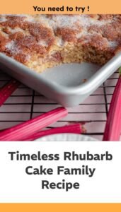 Generational Rhubarb Cake Delight