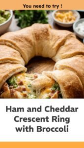 Ham Cheddar Broccoli Crescent Ring