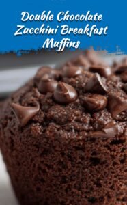 Healthy Double Chocolate Zucchini Breakfast Muffins