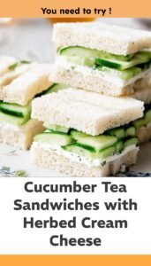 Herbed Cream Cheese Cucumber Tea Sandwiches